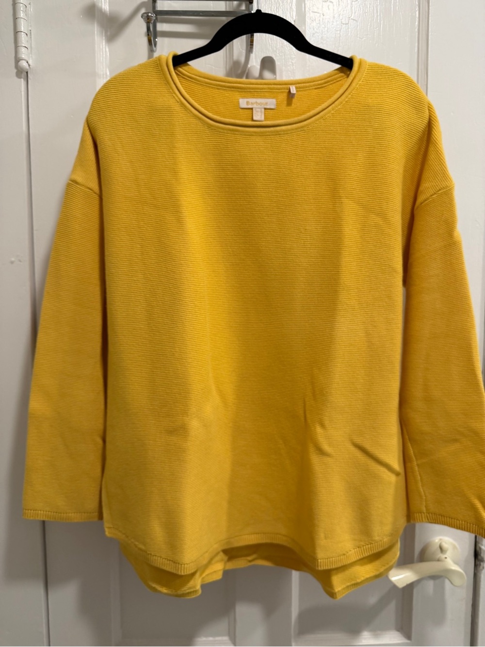 Barbour Yellow Knit Crewneck Sweater